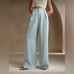 Anewsta Elegant Women's Light Blue Wide-Leg Pants
